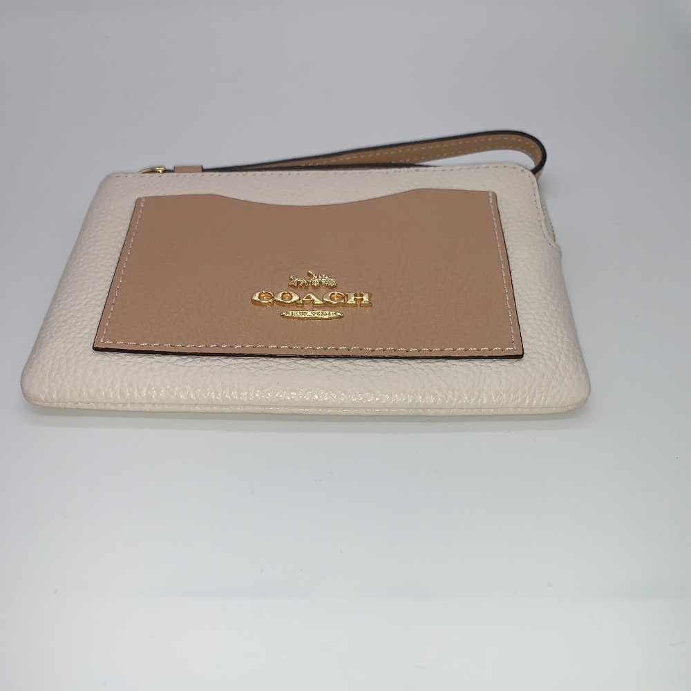 Coach Color Block Corner Zip Wristlet - Picture 7 of 7